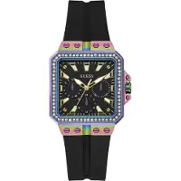GUESS Damen Armbanduhr Libra Multifunktion schwarz, mehrfarbig 34 mm GW0618L3