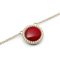 Daniel Wellington Audrey Red Agate Halskette DW00401440