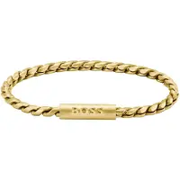 BOSS Goldfarbenes Armband mit geflochtener Kette Grösse ONESI