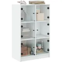 vidaXL Highboard mit Türen Weiß 68x37x109 cm Holzwerkstoff