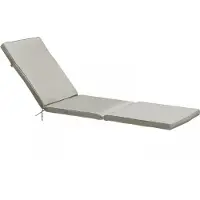 Oviala Business Liegenauflage aus Polyester, Ecru, 186 x 53 x 5 cm