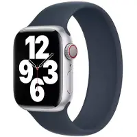 Apple Silikon Solo Loop für das Watch | 44/45/46/49 mm - Größe 5 - Storm Blue