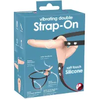 You2Toys - Strap-On - anlegbarer Doppelvibrator (natur)