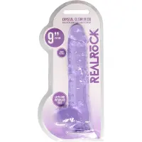Realrock - durchsichtiges lebensechtes Dildo - lila (22cm)
