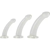 Crystal Clear - Eichel-Anal-Dildoset - 3-teilig (transparent)