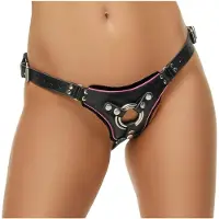 Zado - Lederunterteil für anstoßbaren Dildo, BDSM (schwarz, S-L)