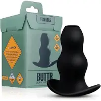 BUTTR Foxhole - Hohl Anal-Dehner Dildo (Schwarz)