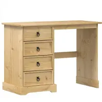 vidaXL Schminktisch Corona 104x47x75 cm Massivholz Kiefer