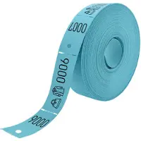 Combicraft Garderobenummern auf Rolle Blau mit Tasche-/Jacke Symbol - 500 Abrisse pro Rolle