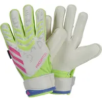 Adidas Junior Predator Match Finger Save Torwarthandschuhe Lucid Lemon/Weiss/Lucid Pink