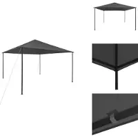 vidaXL Pavillon 4x4x3 m Anthrazit 180 g/m² - Pavillons & Partyzelte