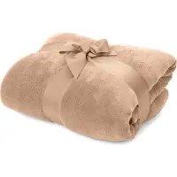 Lumaland Kuscheldecke - 150x200 cm - Sofadecke & Tagesdecke - Hellbraun