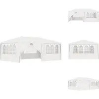 vidaXL Profi-Partyzelt mit Seitenwänden 4×6 m Weiß 90 g/m² - Pavillons & Partyzelte