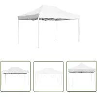The Living Store Profi-Partyzelt Faltbar Aluminium 4,5x3 m Weiß