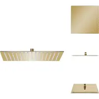 vidaXL Regenbrause Edelstahl 40x40 cm Quadrat Golden - Duschköpfe