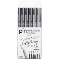 Uni-Ball - Fineliner, Hard Lettering Set (6 pcs) (401236)