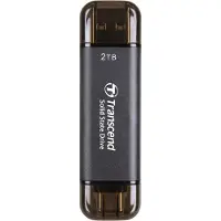 Transcend TS2TESD310C, 2 TB, USB Typ-A auf USB Typ-C, 3.2 Gen 2 (3.1 Gen 2), 1050 MB/s, Schwarz