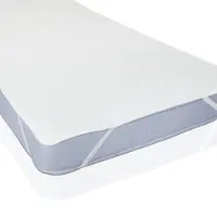 Lumaland Wasserundurchlässige Matratzenauflage aus Flanell - 70x140 cm - Weiß