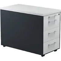 Mauser Schubladencontainer auf Rollen, 579x800mm, 3 Schubl., anthrazitgrau/lichtgrau