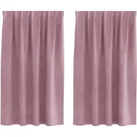 vidaXL Verdunkelungsvorhänge 2 stk. Dunkelrosa 140 x 140 cm Samt