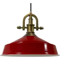 Bamyum Pendelleuchte | Asletl-Marine | Metall Pendelleuchte Industrial Rot Vintage Hängelampe
