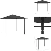 vidaXL Pavillon 3x3x2,7 m Anthrazit 180 g/m² - Pavillons & Partyzelte