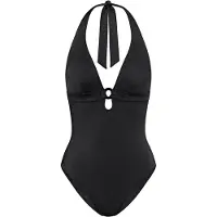Triumph Badeanzug "Midnight Swim" schimmernder Stoff, Zierring, Glamour-Look