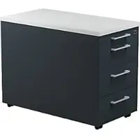 Mauser Schubladencontainer auf Rollen, 579x800mm, 3 Schubl., anthrazitgrau/lichtgrau