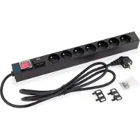Triton RAB-PD-X11-A1, Standard, 1U, Horizontal/Vertikal, Schwarz, 7 AC-Ausgänge, Type E/F
