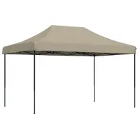 The Living Store Partyzelt Faltbar Pop-Up Taupe 440x292x315 cm