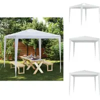vidaXL Partyzelt 2,5 x 2,5 m Weiß - Pavillons & Partyzelte