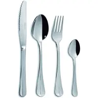 Comas Besteck-Set Baguette S 24-tlg., Tafelbesteck, Edelstahl 18/10, Silberfarben, 7121
