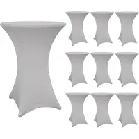 Lumaland Stehtischhusse - Ø 80-85 cm - Silbergrau - 10er-Set