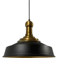 Bamyum Pendelleuchte Esstisch Long-Knob Asletl Hängelampe 40 cm - Schwarz