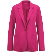 Goldner Damenblazer mit Reverskragen und Paspeltaschen in pink | Gr.: 42