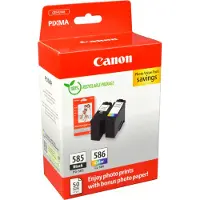 Canon PG-585/CL-586 PVP, Schwarz, Cyan, Magenta, Gelb, 2 Stück(e), Foto-Wertpaket