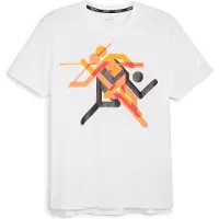 Puma RUN FASTER ICONS GRAPHIC TEE WEISS 2XL
