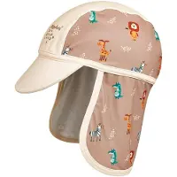 Playshoes Nackenschutzcap in Hellbraun/ Creme - 51 cm