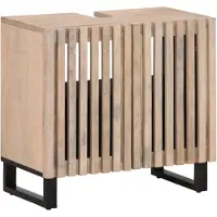 vidaXL Waschbeckenunterschrank 62x34x58 cm Massivholz Mango