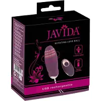 Javida - tragbares Funk-Vibro-Ei mit rotierenden Perlen (lila)