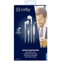 Celly UP300WH, Kabelgebunden, Anrufe/Musik, Kopfhörer, Weiß