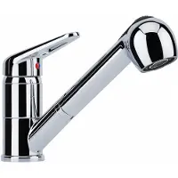 Franke Messing Armatur, Wasserhahn Novara Plus Niederdruck Auszug Chrom Obenbedienung 115.0693.500 - inkl.