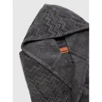 Missoni Bademantel Chalk Hooded Anthracite Grey-M