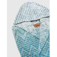 Missoni Bademantel Stone Hooded Unisex Petrol Multicolor-L