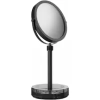 DECOR WALTHER Make-up Spiegel Kristall KSA mit Schälchen Anthrazit Matt Schwarz (4x + 1x Vergrößerung)