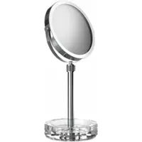 DECOR WALTHER Make-up Spiegel Kristall KSA mit Schälchen Transparent Chrom (4x + 1x Vergrößerung)