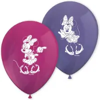 Globos Nordic Gummiballone Minnie Mouse 8 Stk. 30cm