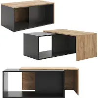 Vicco Couchtisch Paul Anthrazit/Goldkraft Eiche 90 x 48 cm, Model 54643