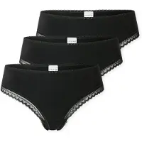 Schiesser Unterwäsche Damen 182907 Modern Multipacks Black (3er Set)-L
