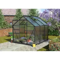 Pergart Vitavia, Gewächshaus "Calypso 4400", schwarz, 4,4 m², 4 mm HKP